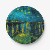 Van Gogh Starry Night Over Rhône Pappteller (Vorderseite)