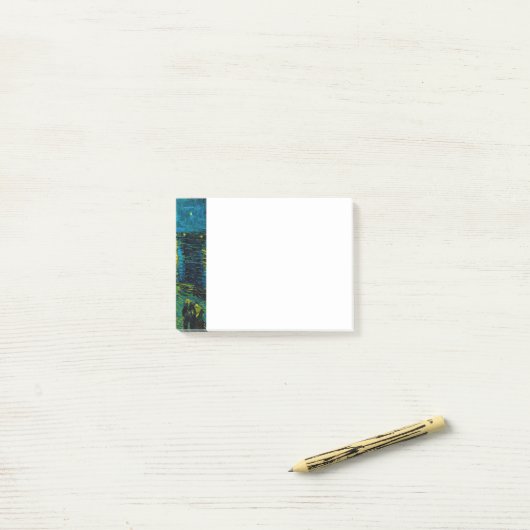 Van Gogh Starry Night Over Rhône Post-it Klebezettel (Auf Schreibtisch)