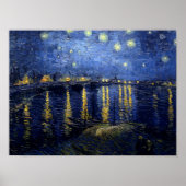 Van Gogh Starry Night Over Rhone Poster (Vorne)