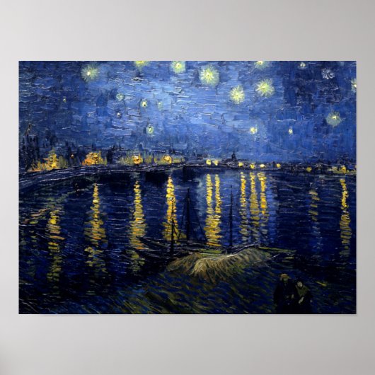 Van Gogh Starry Night Over Rhone Poster (Vorne)