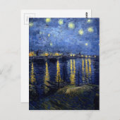 Van Gogh Starry Night Over Rhone Postkarte (Vorne/Hinten)