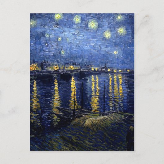 Van Gogh Starry Night Over Rhone Postkarte (Vorderseite)