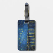 Van Gogh - Starry Night Over Rhone - QR Code Gepäckanhänger (Rückseite vertikal)