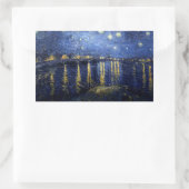Van Gogh Starry Night Over Rhone Rechteckiger Aufkleber (Tasche)