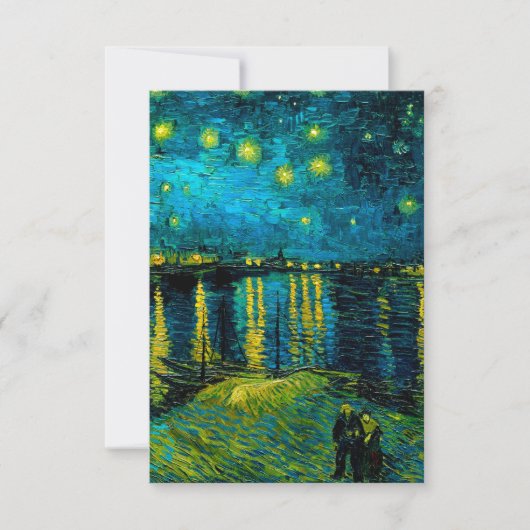 Van Gogh Starry Night Over Rhône RSVP Karte (Vorderseite)