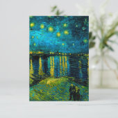 Van Gogh Starry Night Over Rhône RSVP Karte (Stehend Vorderseite)