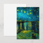 Van Gogh Starry Night Over Rhône RSVP Karte (Vorne/Hinten)