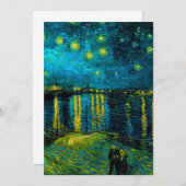 Van Gogh Starry Night Over Rhône Save The Date (Vorne/Hinten)