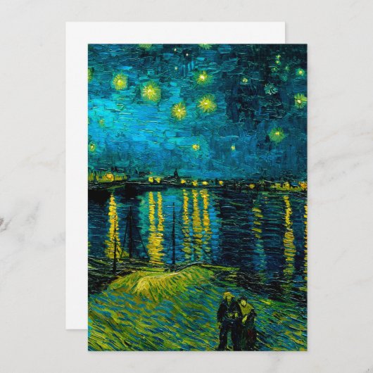 Van Gogh Starry Night Over Rhône Save The Date (Vorne/Hinten)