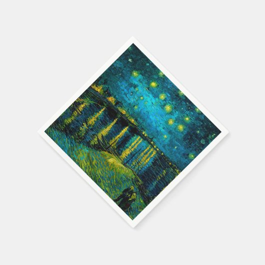 Van Gogh Starry Night Over Rhône Serviette (Ecke)