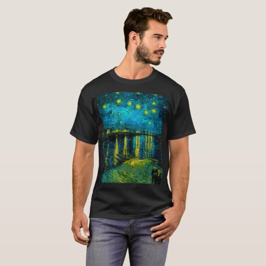 Van Gogh Starry Night Over Rhône T-Shirt (Vorne ganz)