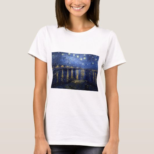 Van Gogh Starry Night Over Rhone T-Shirt (Vorderseite)