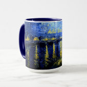 Van Gogh - Starry Night over Rhone TEMPLATE Tasse (Vorderseite Links)