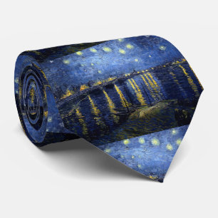 van Gogh , "Starry_Night_Over the_Rhone" ネ タ イ Krawatte