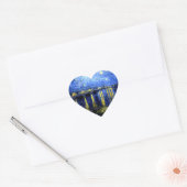 Van Gogh - Starry Night over the Rhone 2020 Herz-Aufkleber (Umschlag)