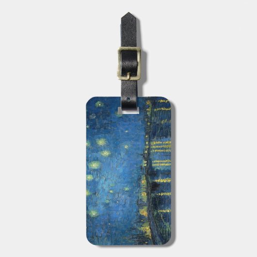 van Gogh Starry Night Over the Rhone Gepäckanhänger (Vorderseite vertikal)