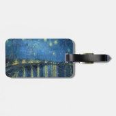 van Gogh Starry Night Over the Rhone Gepäckanhänger (Rückseite horizontal)