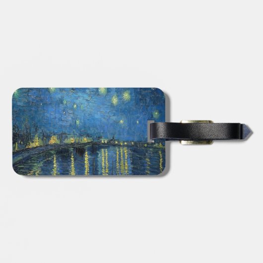 van Gogh Starry Night Over the Rhone Gepäckanhänger (Rückseite horizontal)