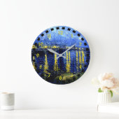 Van Gogh - Starry Night over the Rhone Große Wanduhr (Zuhause)
