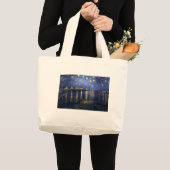 van Gogh Starry Night Over the Rhone Jumbo Stoffbeutel (Vorderseite (Produkt))