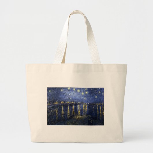 van Gogh Starry Night Over the Rhone Jumbo Stoffbeutel (Vorne)