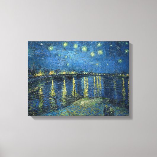 Van Gogh: Starry Night Over the Rhone Leinwanddruck (Vorderseite)