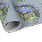 van Gogh Starry Night Over the Rhone Party Items Geschenkpapier (Rolleneckpunkt)