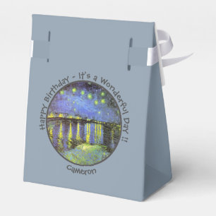 van Gogh Starry Night Over the Rhone Party Items Geschenkschachtel