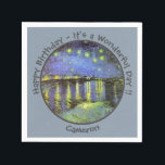 van Gogh Starry Night Over the Rhone Party Items Serviette<br><div class="desc">Alle unsere Produkte werden mit großformatigen Bildern hergestellt,  die sorgfältig bearbeitet wurden,  um die bestmögliche Auflösung,  Farbe und Details zu gewährleisten.</div>