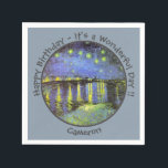 van Gogh Starry Night Over the Rhone Party Items Serviette<br><div class="desc">Alle unsere Produkte werden mit großformatigen Bildern hergestellt,  die sorgfältig bearbeitet wurden,  um die bestmögliche Auflösung,  Farbe und Details zu gewährleisten.</div>