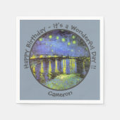 van Gogh Starry Night Over the Rhone Party Items Serviette (Vorderseite)