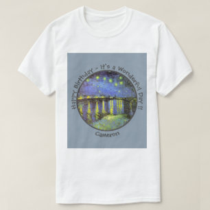 van Gogh Starry Night Over the Rhone Party Items T-Shirt