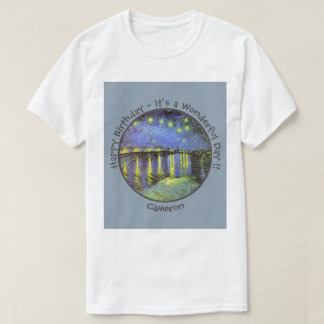 van Gogh Starry Night Over the Rhone Party Items T-Shirt