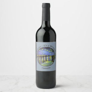 van Gogh Starry Night Over the Rhone Party Items Weinetikett
