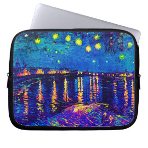 Van Gogh - Starry Night Over the Rhone Pop Art Laptopschutzhülle
