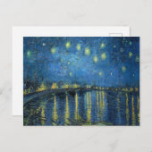 van Gogh Starry Night Over the Rhone Postkarte (Vorne/Hinten)