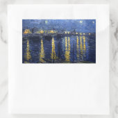 Van Gogh: Starry Night Over the Rhone Rechteckiger Aufkleber (Tasche)