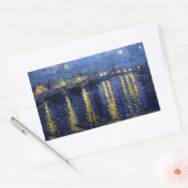 Van Gogh: Starry Night Over the Rhone Rechteckiger Aufkleber (Umschlag)