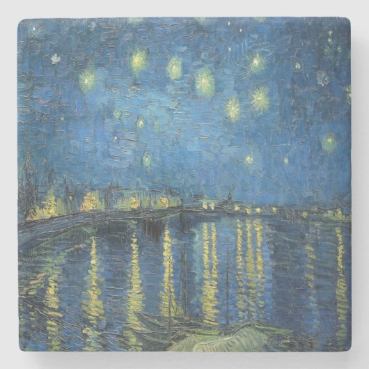 van Gogh Starry Night Over the Rhone Steinuntersetzer (Vorderseite)