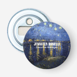 Van Gogh Starry Night Painting Add your Name Flaschenöffner