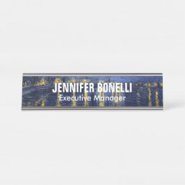 Van Gogh Starry Night Painting Add your Name Schreibtischnamensplakette