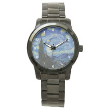 Van Gogh Starry Night Painting Elegant Men's Watch