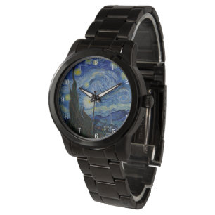 Van Gogh Starry Night Painting Elegant Men's Watch Armbanduhr