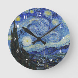 Van Gogh Starry Night Painting Runde Wanduhr