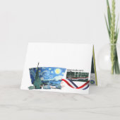 Van Gogh Starry Night Paper Craft 3D-Karte Karte (Rückseite)
