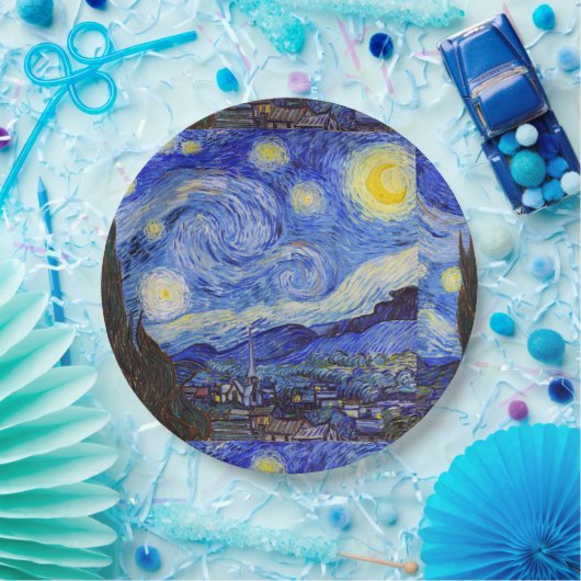 Van Gogh , “Starry Night” Pappteller (Party)