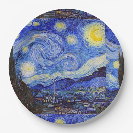 Van Gogh , “Starry Night” Pappteller (Vorderseite)