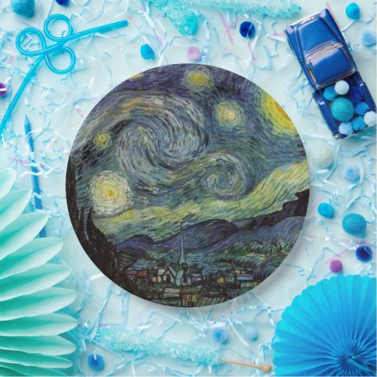 Van Gogh Starry Night Pappteller (Party)