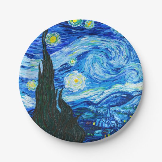 Van Gogh Starry Night Pappteller (Vorderseite)
