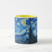 Van Gogh "Starry Night" Pixel dot Tasse (Zentrum)